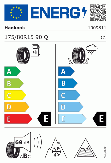 Etiqueta europea 470825 Hankook 175/80 R15