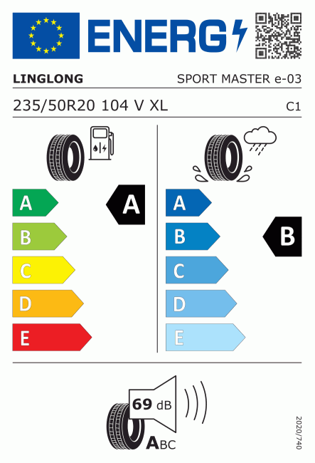 Etiqueta europea 1676154 Linglong 235/50 R20