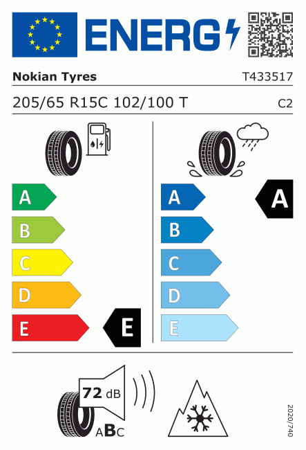 Etiqueta europea 2086141 Nokian 205/65 R15
