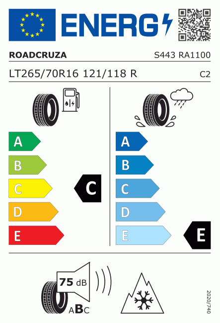 Etiqueta europea 649752 Roadcruza 265/70 R16